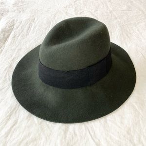 Zara Green Wool Blend Fedora